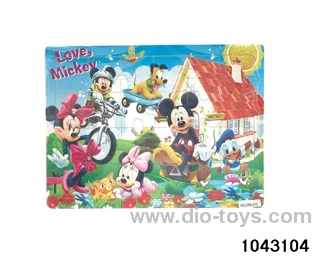 Wooden puzzles in Plastic film