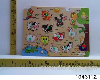 Wooden puzzles in Plastic film