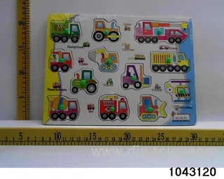 Wooden puzzles in Plastic film