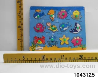 Wooden puzzles in Plastic film