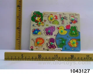Wooden puzzles in Plastic film