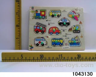 Wooden puzzles in Plastic film