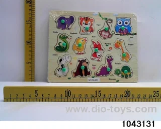Wooden puzzles in Plastic film