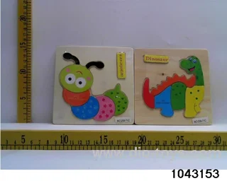 Wooden puzzles in Plastic film