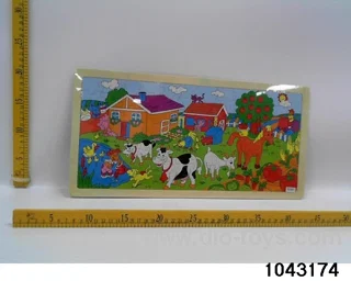 Wooden puzzles in Plastic film