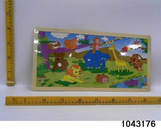 Wooden puzzles in Plastic film