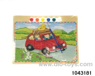 Wooden puzzles in Plastic film