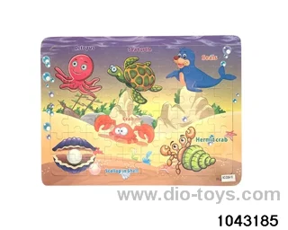 Wooden puzzles in Plastic film