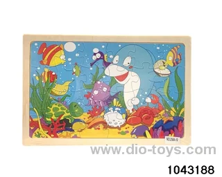 Wooden puzzles in Plastic film