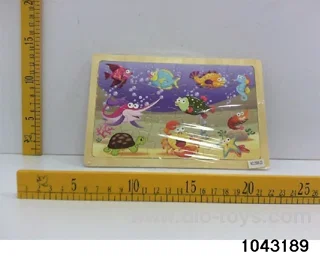 Wooden puzzles in Plastic film