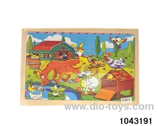 Wooden puzzles in Plastic film