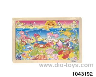 Wooden puzzles in Plastic film