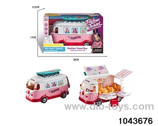 doll bus in color box