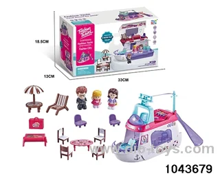 doll boat in color box