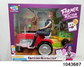 doll playhouse farmer truck in color box