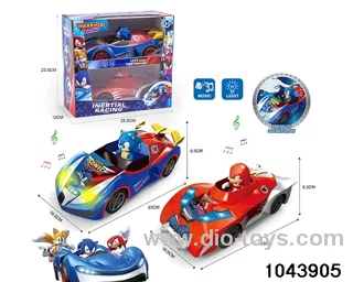 Inertia car with lighting and music in color box
