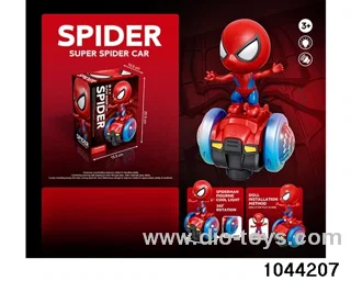 Electric lighting, music, universal rotation, balance car, Spider Man in color box