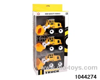 Inertia engineering vehicle (yellow) three single models in window box