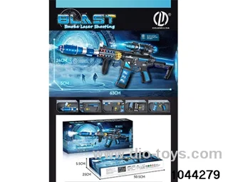 Electric sound and light gun in color box