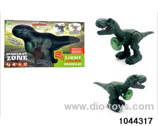Electric ╲Egg hugging╲ Tyrannosaurus Rex (green) (electric, with light, no paint, no sound) in window box