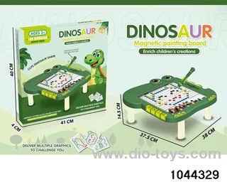 MAGNETIC DINOSAUR DRAWING BOARD WITH TABLE LEG IN COLOR BOX