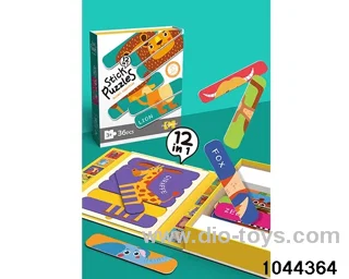 Stick puzzle in color box