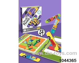 Stick puzzle in color box