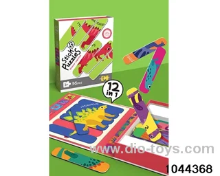 Stick puzzle in color box