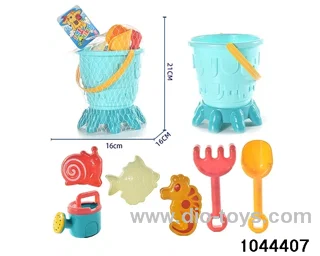 Beach Town Castle Bucket Toys in Net bag