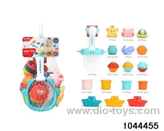 Water absorbing Shark Net (17PCS) Children's Enlightenment Early Education Toys Baby pacify toys Creative toys in Net bag