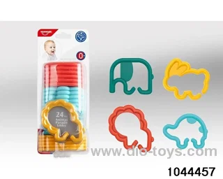 Funny animals, rings, children's enlightenment, early education toys, mother and baby toys, baby toys, comfort toys, creative toys in clam shell
