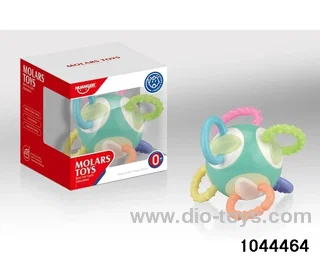 Plain six sided twist gum ball for children's enlightenment early education toy baby pacify toy creative toy hand grasping ball in window box