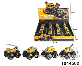 Dual inertia alloy off-road engineering vehicle in display box