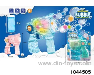 SELF TRANSPARENT 8-HOLE GUN WITH LIGHT IN Blister with insert