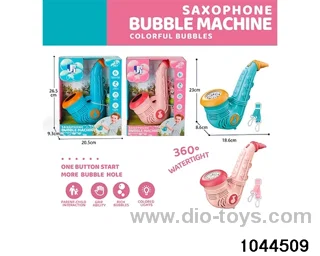 Saxophone bubble machine in display box