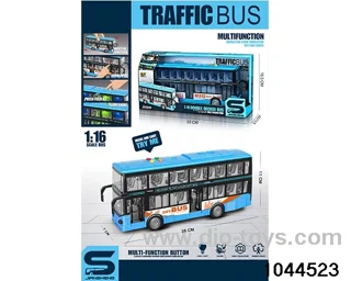 Inertia city double decker bus can open the door with light and sound in window box