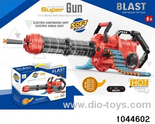 Electric Gatlin soft bullet gun on chain in color box