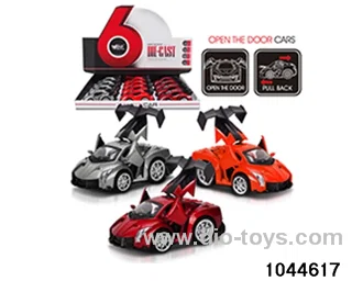 1: 32q Lamborghini alloy return force 3 door car 1 style 3 color mixed in display box