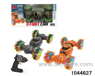 2.4GHZ stunt twist car\/forward\/backward\/dual mode switching\/left\/right\/360 degree rotation\/lighting in window box