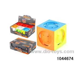 Magic ball shaped cube in display box