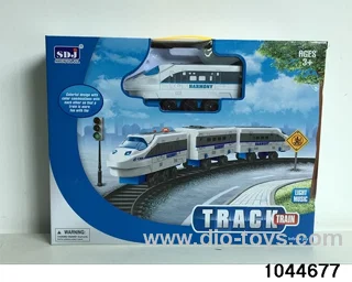Electric track motor car (light music) in window box
