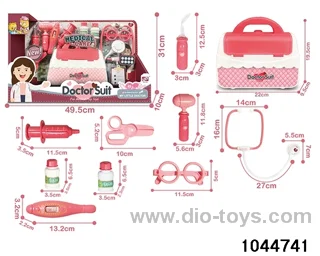 Children's doctor toy suit acousto-optic medical appliance portable box storage box in display box
