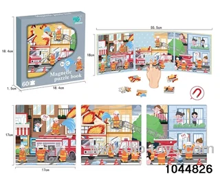 Fire magnetic three fold Book puzzle in color box