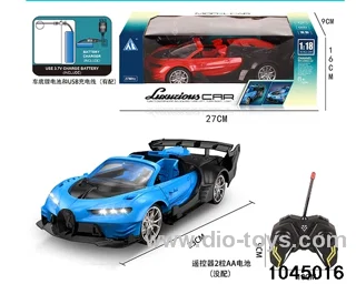 1:18 4 ch rc car with light/include battery