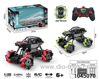 1:20 2.4G 9 ch rc stunt car with light
