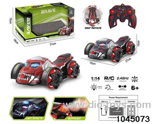 2.4G 1:14 11 ch rc spray car  with light/music