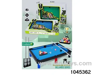 Billiards toys in window box