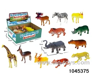 6.5 inch wild animals (12PCS) in color box