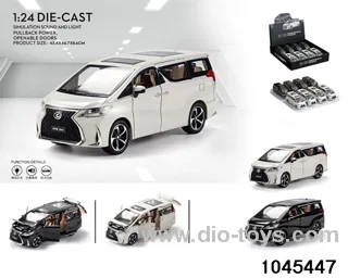 1: 24 alloy return Lexus LM300 (8PCS) in display box