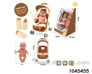 24.5CM doll set with 4 IC sounds in window box